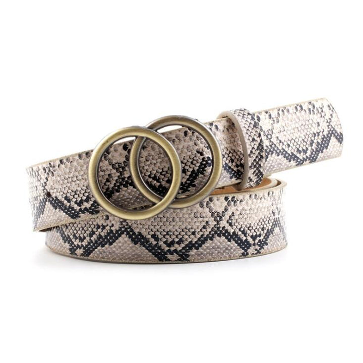 Ceinture en cuir Aria chic pour femmes avec boucle O tendance