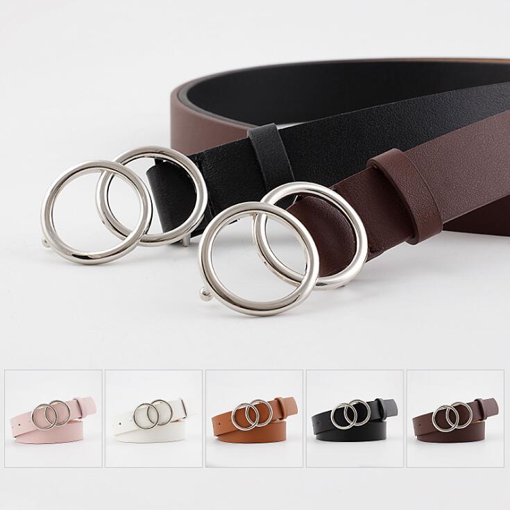 Ceinture en cuir Aria chic pour femmes avec boucle O tendance