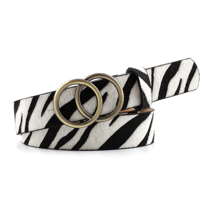 Ceinture en cuir Aria chic pour femmes avec boucle O tendance