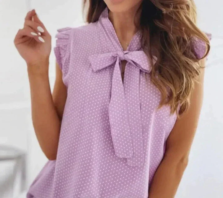 Rhea - Blouse élégante avec nœud pour femmes