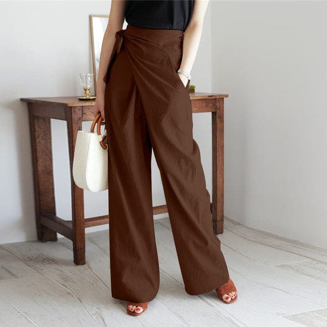 Elaine - Pantalon portefeuille chic à taille haute pour un look raffiné