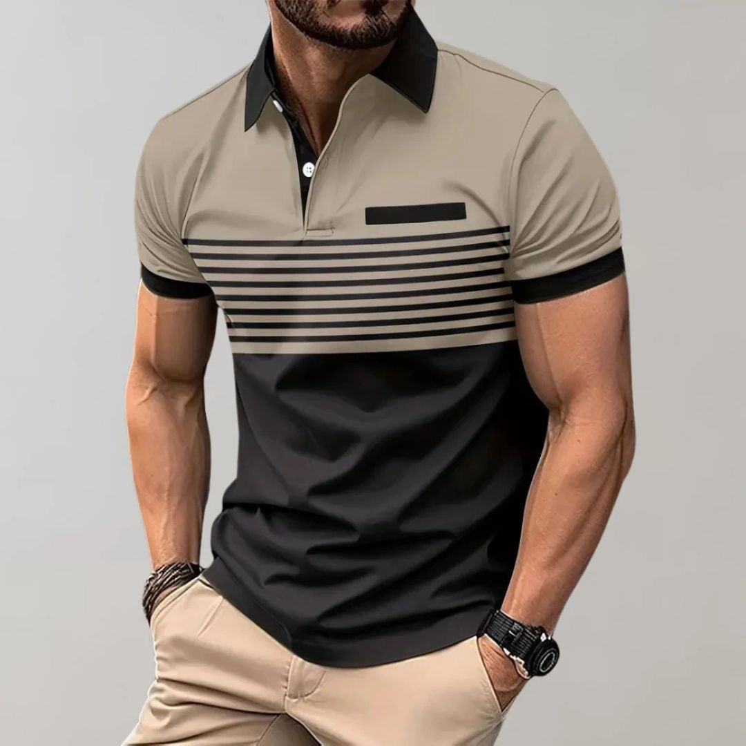 Polo rayé estival décontracté - élégant et confortable par Harke