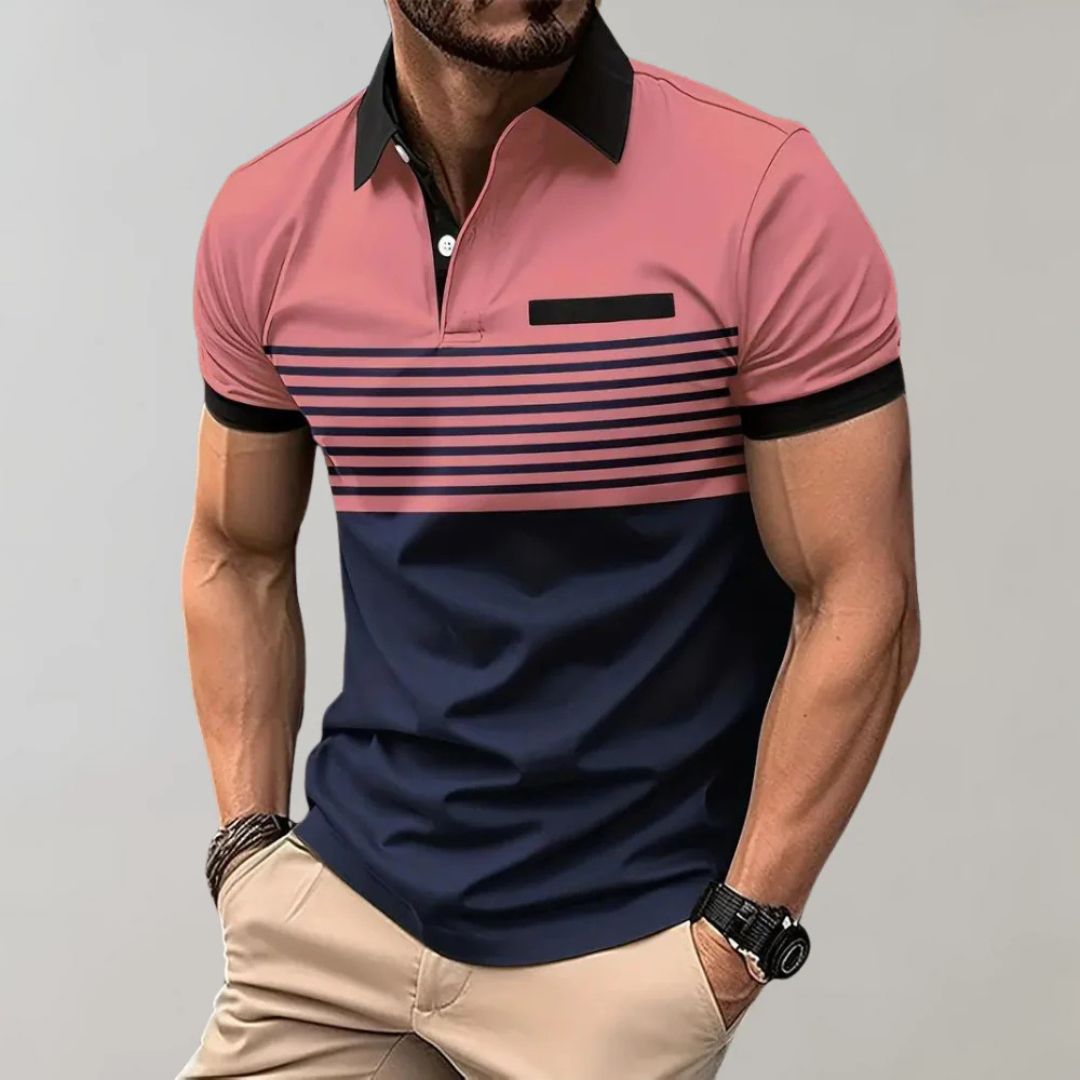 Polo rayé estival décontracté - élégant et confortable par Harke