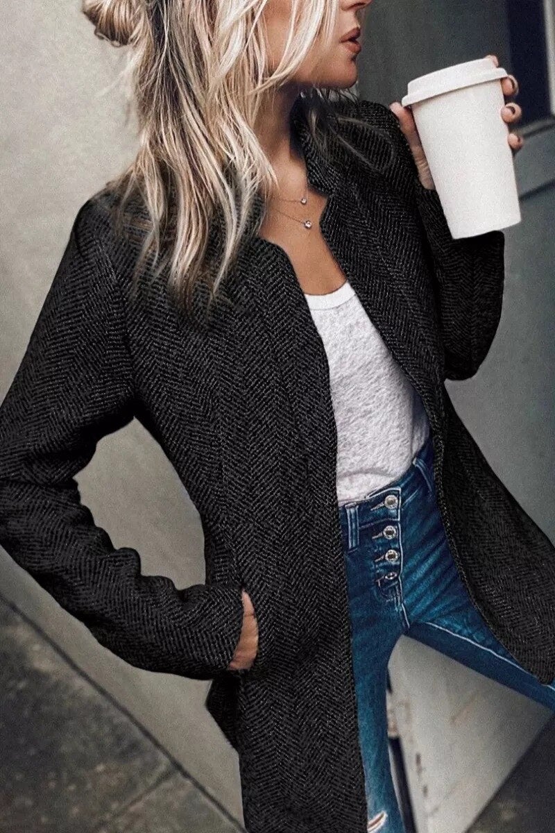 Livia - Blazer en tweed élégant pour printemps et automne pour femmes
