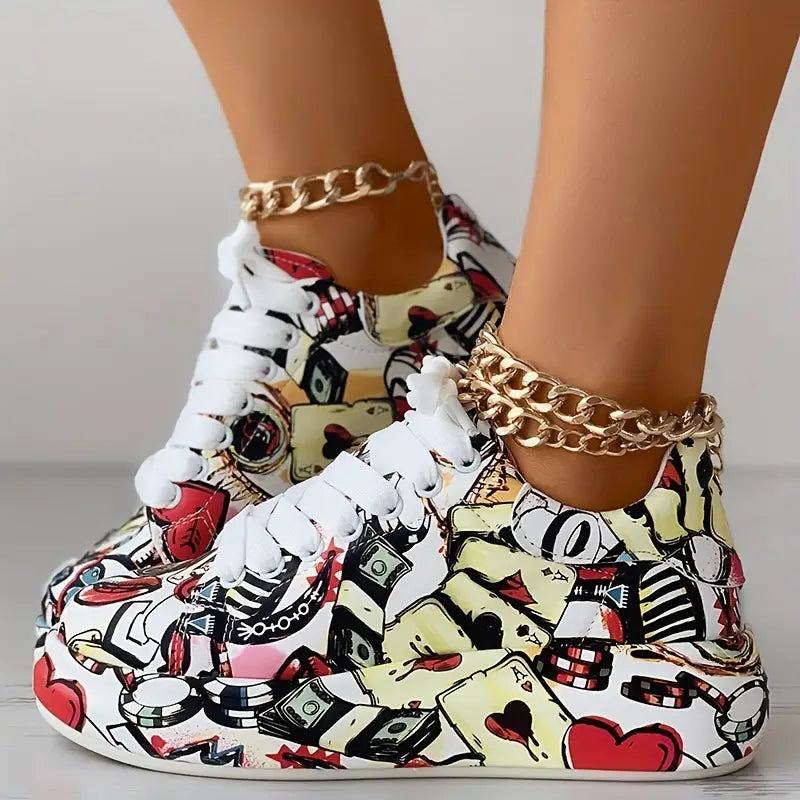 Lia™ - Baskets avec imprimé graffiti