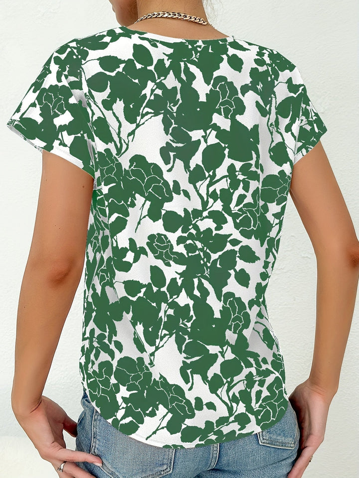 Ariel - Trendige Sommerbluse mit floralem Design für Frauen