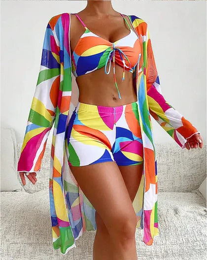 Clara - Trendy three-piece swimsuit for a stylish summer