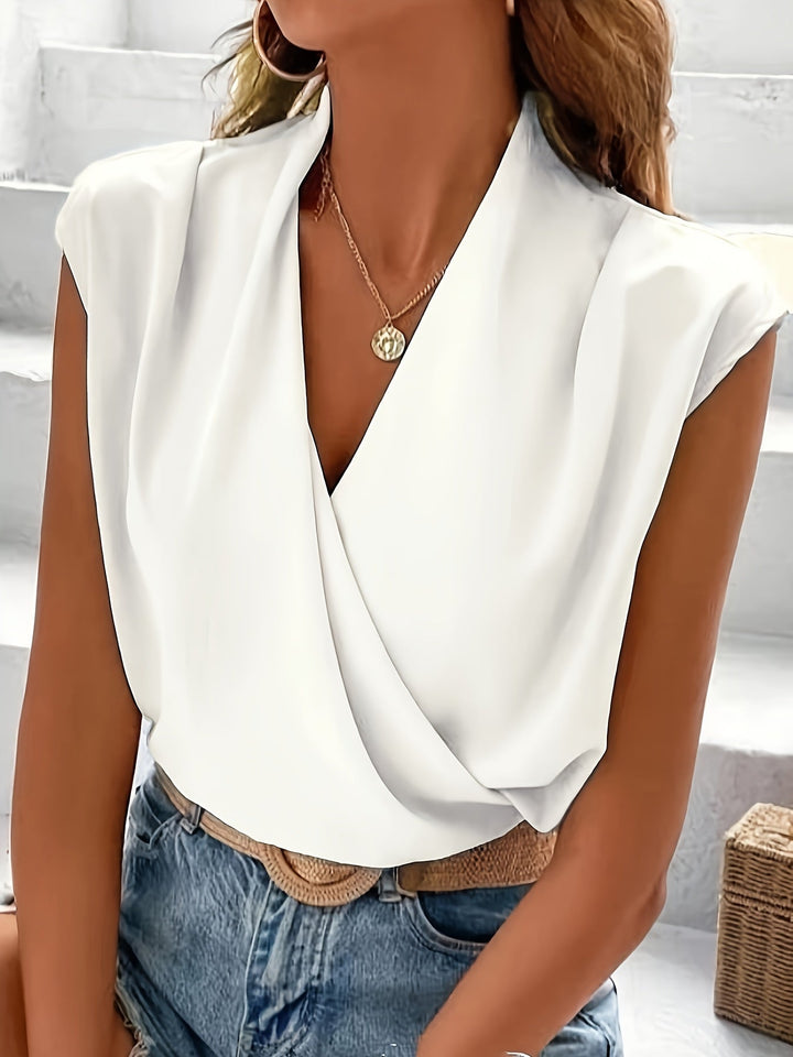 Nadine - Elegant Wrap Blouse for the Fashion-Conscious Woman