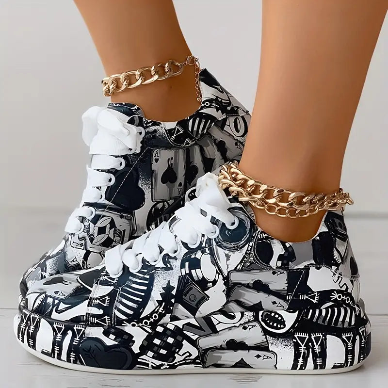 Lia™ - Baskets avec imprimé graffiti