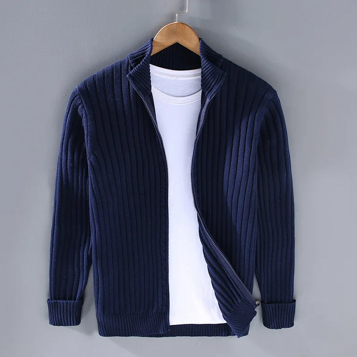 Finn™ - Cardigan homme en coton avec fermeture éclair
