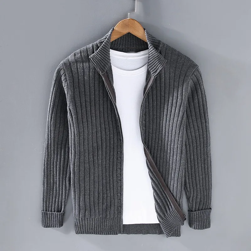 Pierre™ - Herren Cardigan aus Shetland-Wolle mit Reißverschluss