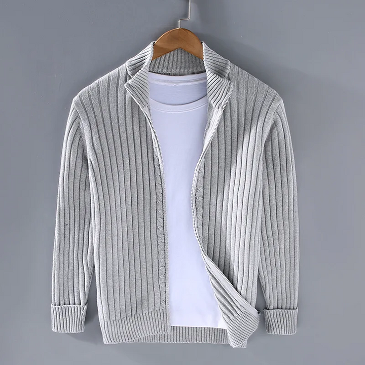 Finn™ - Cardigan homme en coton avec fermeture éclair