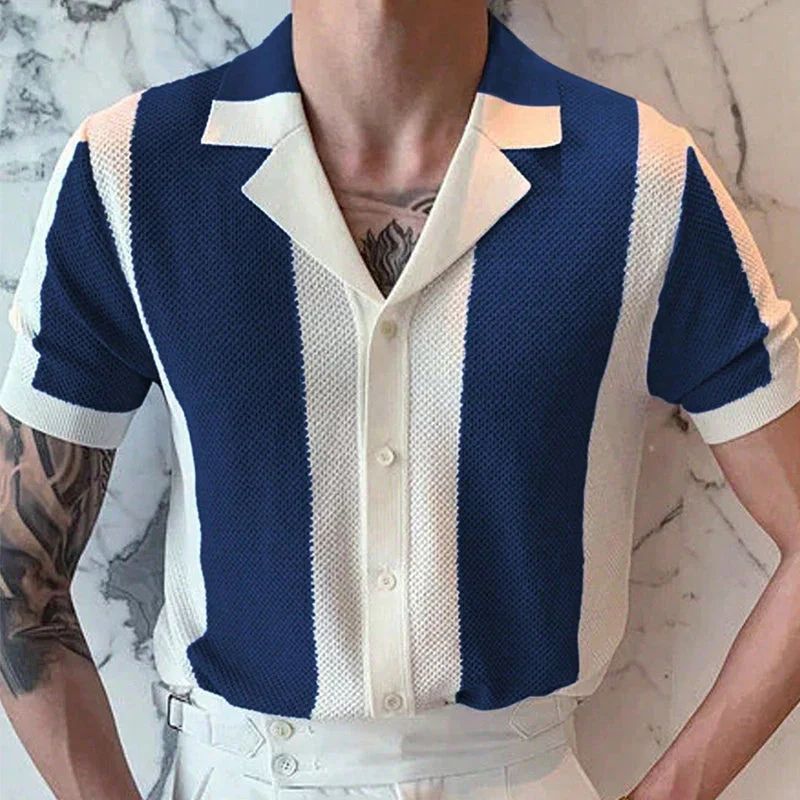 Chemise tricotée à la mode et polyvalente pour l'été - Hiske