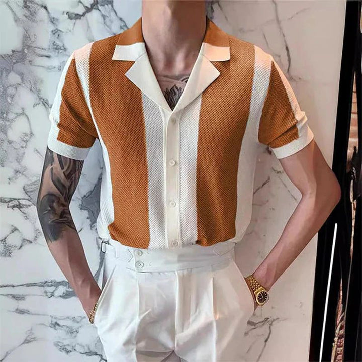 Chemise tricotée à la mode et polyvalente pour l'été - Hiske