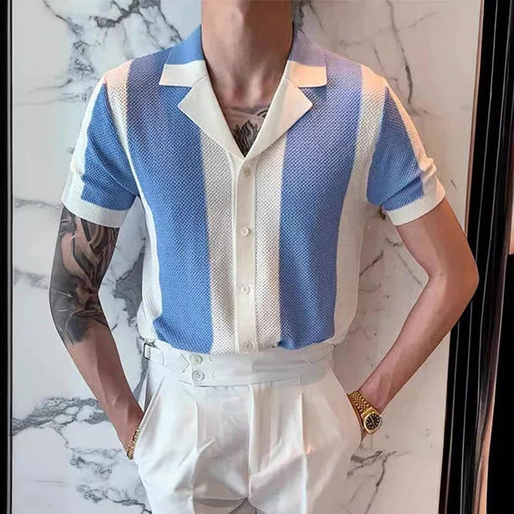 Chemise tricotée à la mode et polyvalente pour l'été - Hiske