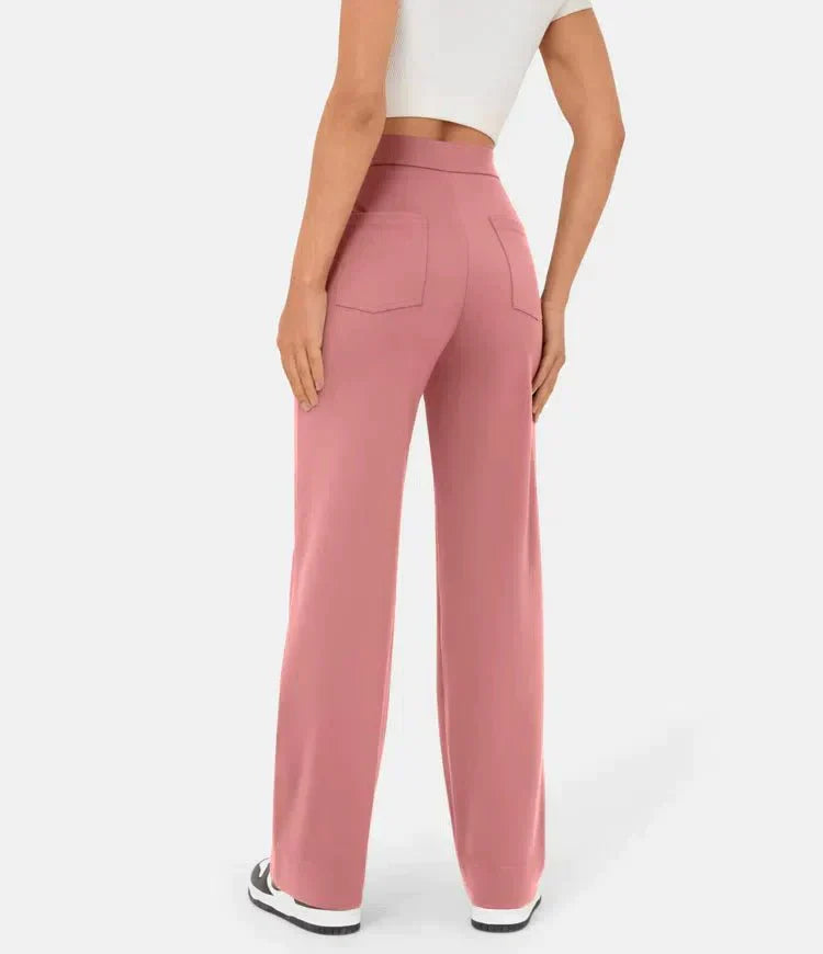 Pantalon de loisirs élastique stylé à taille haute - Sophia