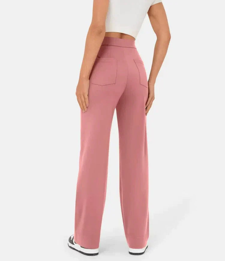 Pantalon de loisirs élastique stylé à taille haute - Sophia