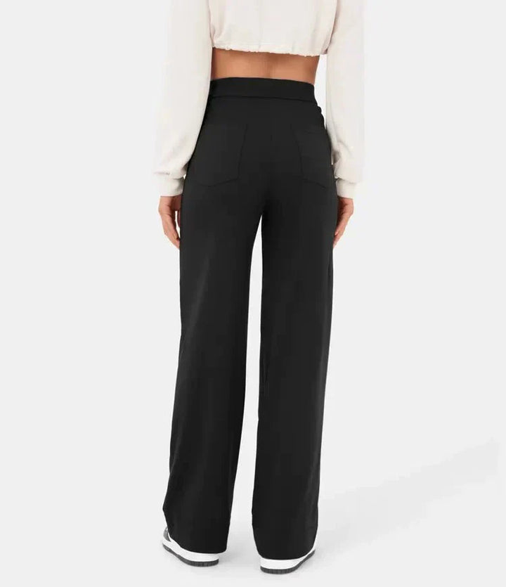 Pantalon de loisirs élastique stylé à taille haute - Sophia