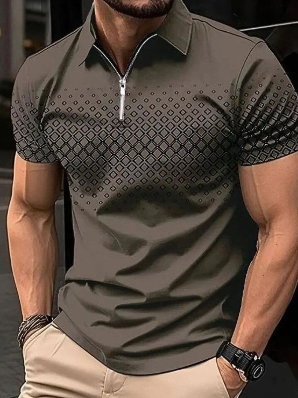 Polo d'été classique élégant pour hommes - couleur vison