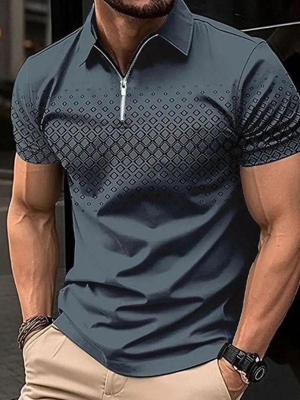 Polo d'été classique élégant pour hommes - couleur vison