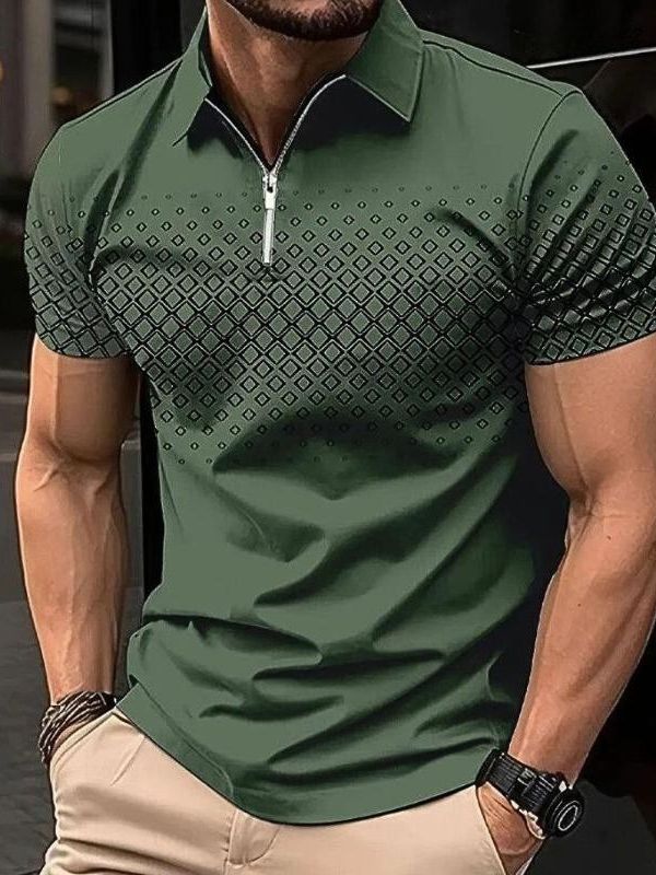 Polo d'été classique élégant pour hommes - couleur vison
