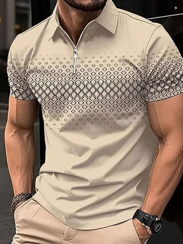 Polo d'été classique élégant pour hommes - couleur vison