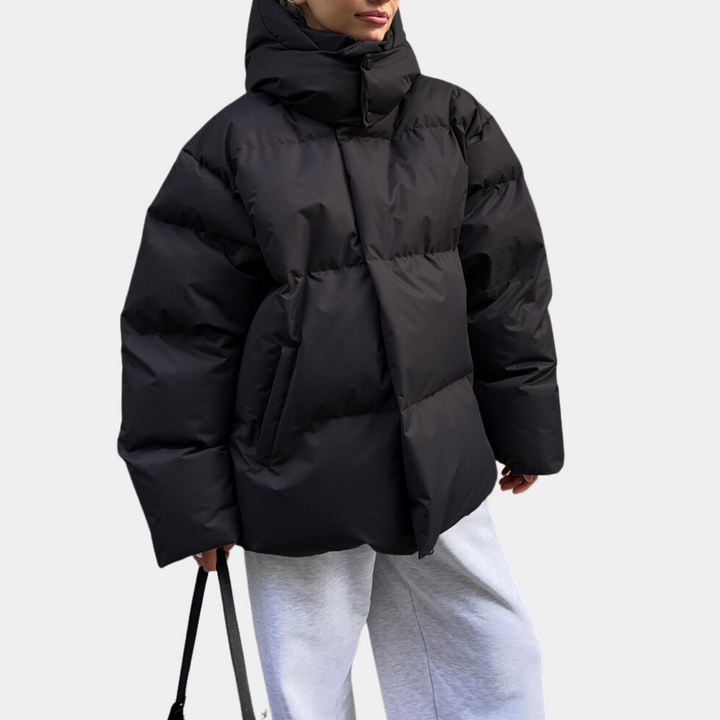 Veste élégante pour femmes avec légère ouate de Maron