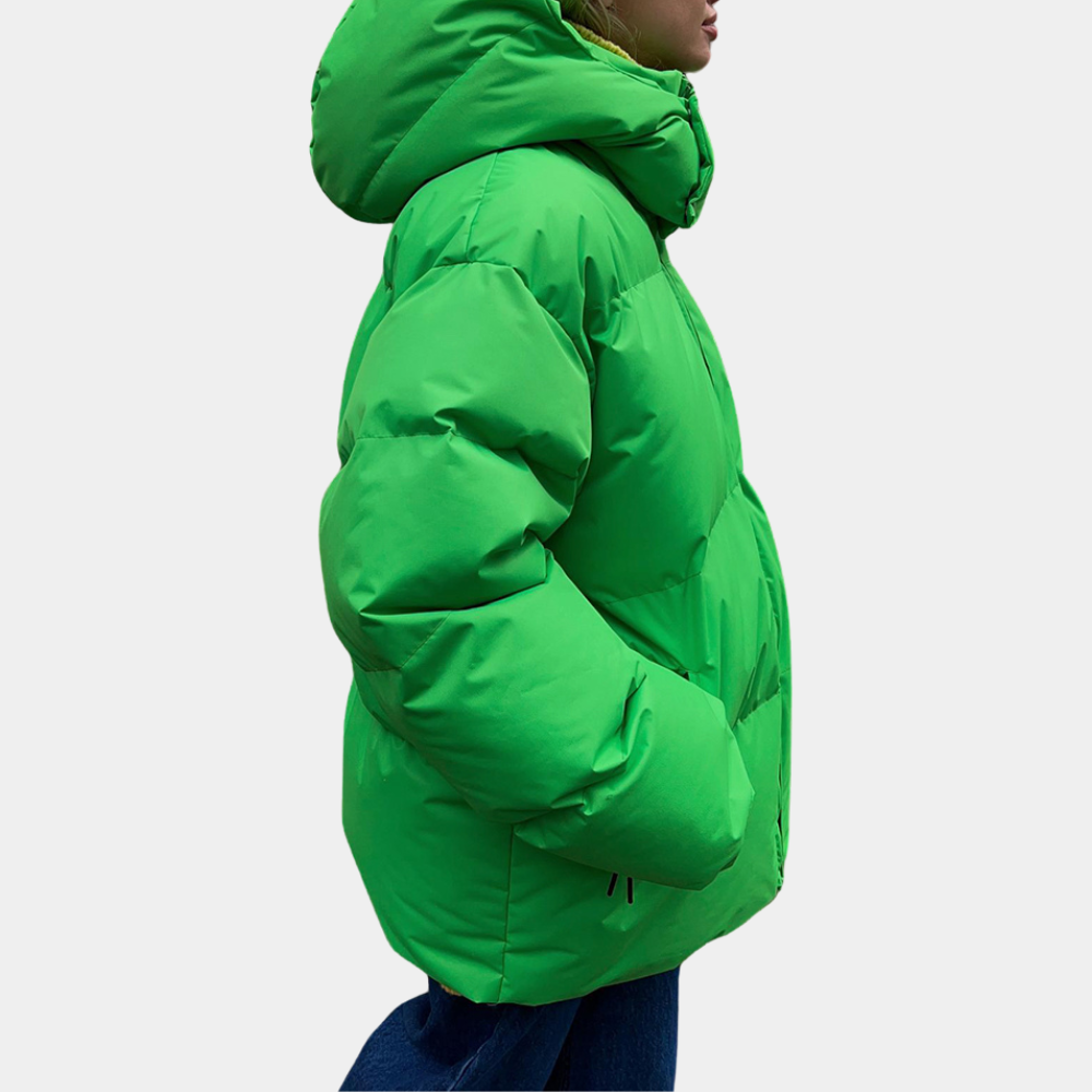 Veste élégante pour femmes avec légère ouate de Maron