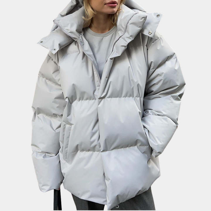 Veste élégante pour femmes avec légère ouate de Maron