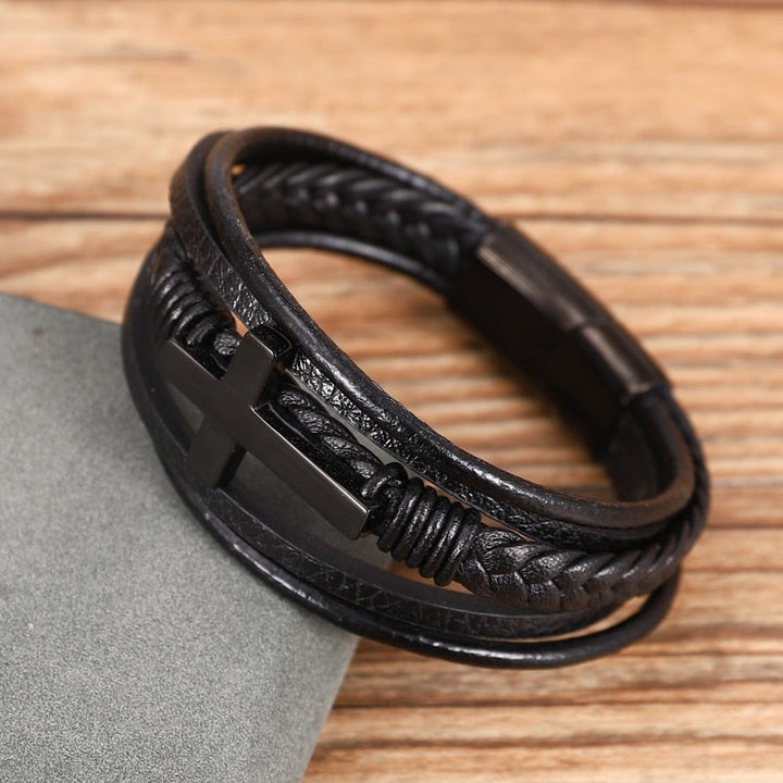 Nolan - Elegant Black Crossband for the Modern Man