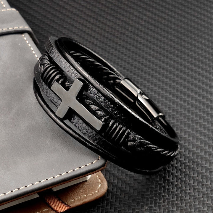 Nolan - Elegant Black Crossband for the Modern Man