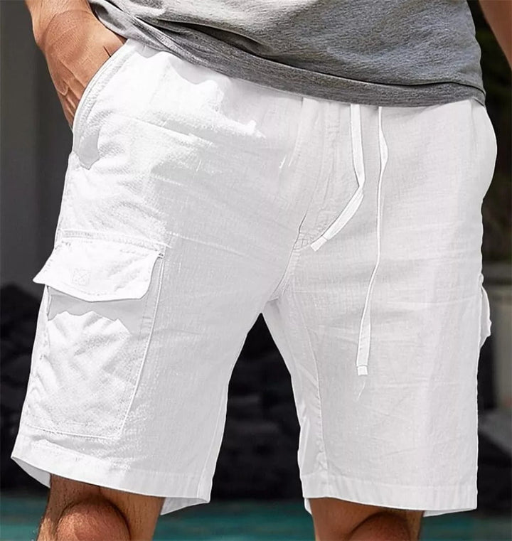Shorts cargo élégants et confortables en lin pour hommes - Nard