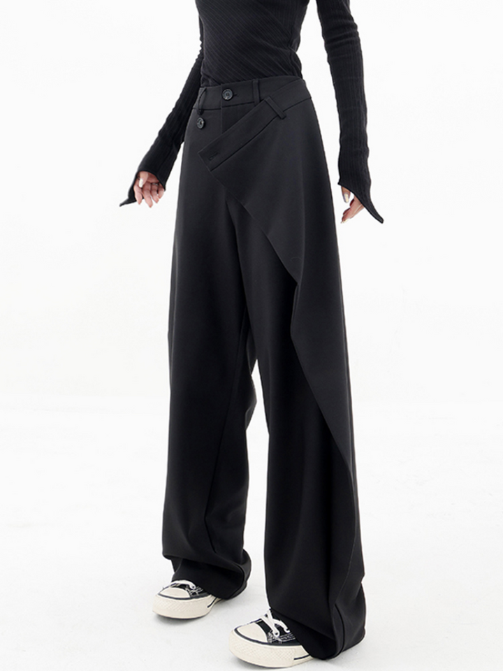Stylish Emma - Trendy asymmetrical baggy pants