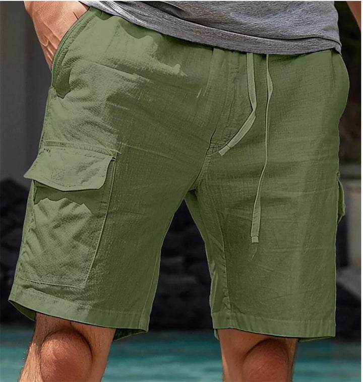 Shorts cargo élégants et confortables en lin pour hommes - Nard