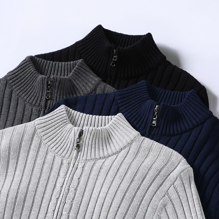 Finn™ - Cardigan homme en coton avec fermeture éclair