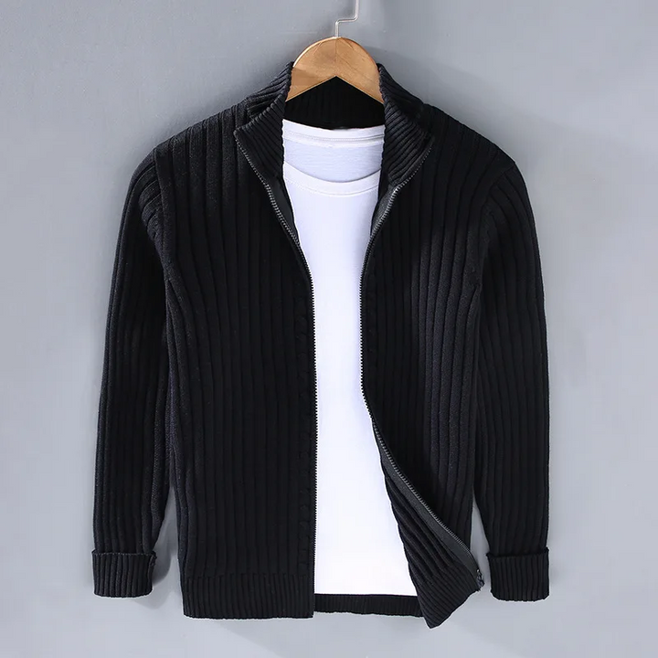 Finn™ - Cardigan homme en coton avec fermeture éclair
