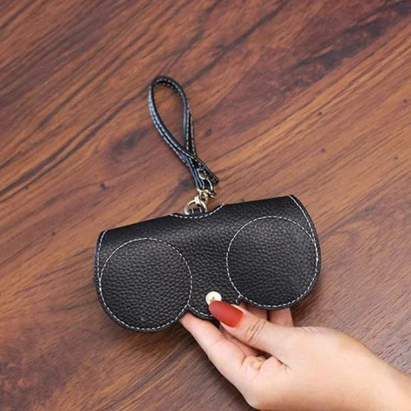Étui à lunettes en cuir élégant avec fermeture à pression pour l'été - Sam