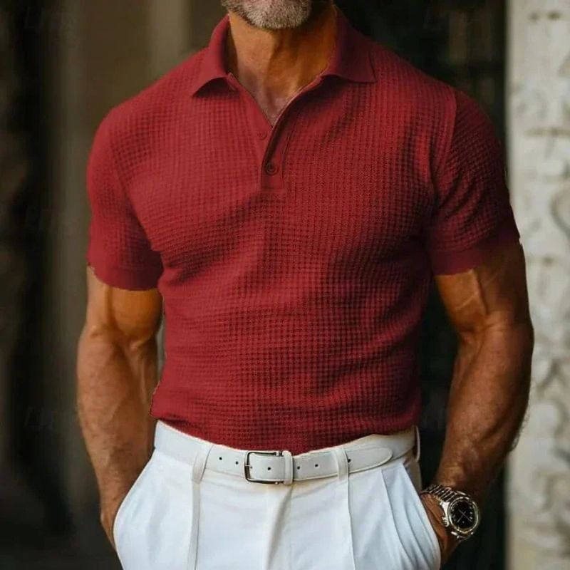 Stilvolles zeitloses Button-down-Sommer-Polo für den modernen Mann - Brend