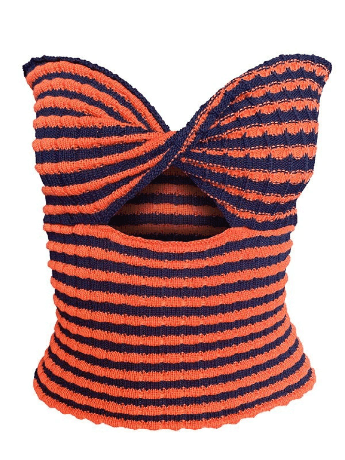 Fenna - Top bandeau court stylé avec twist tendance pour femmes